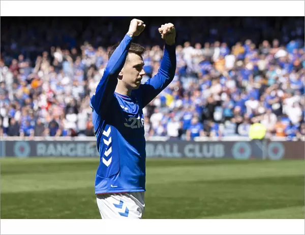 Rangers Ryan Jack: Triumphant Celebration at Ibrox Stadium - Scottish Premiership: Rangers vs Celtic (Scottish Cup Winning Moment)