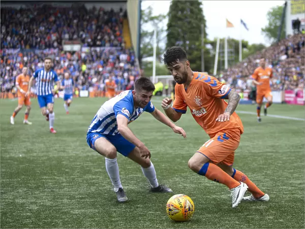 Rangers Candeias in Action: Scottish Premiership Showdown at Kilmarnock's Rugby Park