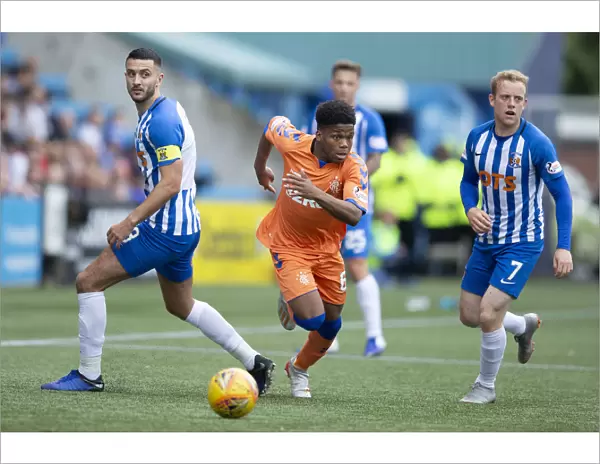 Rangers Mebude in Action at Kilmarnock's Rugby Park: Scottish Premiership Clash