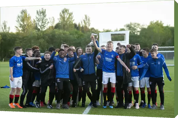 Rangers U18s Celebrate League Title Win Against Ayr United at Hummel Training Centre