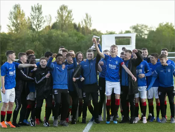 Rangers U18s Celebrate League Title Win Against Ayr United at Hummel Training Centre