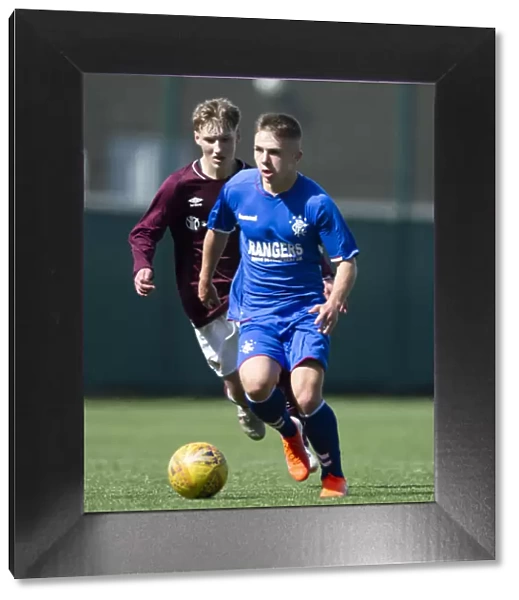 Rangers Kai Kennedy in Action: Hearts vs. Rangers - Club Academy Scotland U18 League at Oriam, Edinburgh