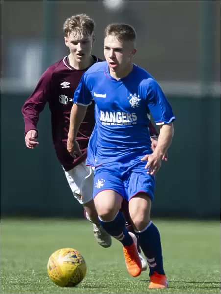 Rangers Kai Kennedy in Action: Hearts vs. Rangers - Club Academy Scotland U18 League at Oriam, Edinburgh