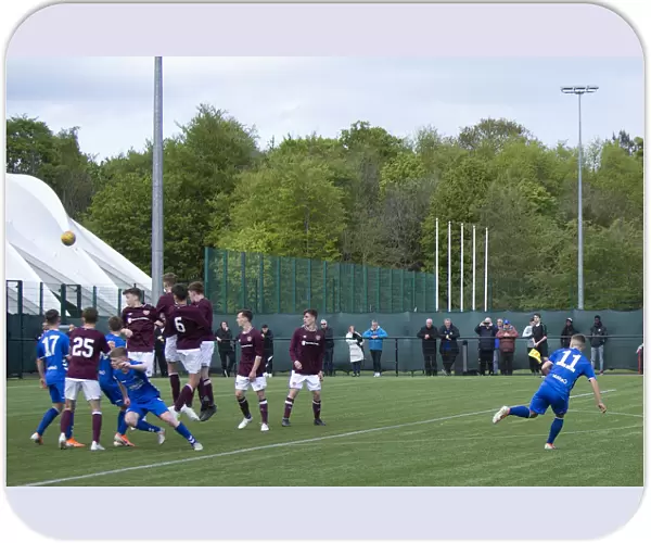 Rangers Kai Kennedy Scores Dramatic Free-Kick Against Hearts in Club Academy Scotland U18 League at Oriam, Edinburgh