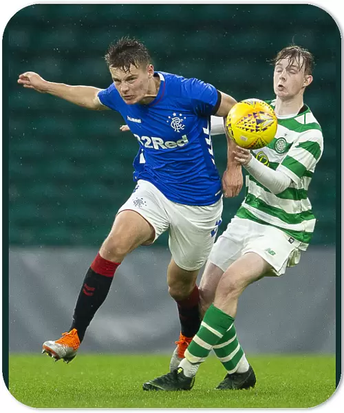 City of Glasgow Cup Final: Celtic vs Rangers - Intense Moment with Rangers Lewis Mayo