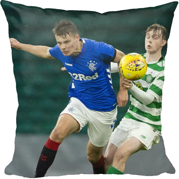 City of Glasgow Cup Final: Celtic vs Rangers - Intense Moment with Rangers Lewis Mayo