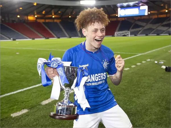 Rangers Celebrate Scottish FA Youth Cup Victory: Nathan Young-Coombes Lifts the Trophy after Beating Celtic at Hampden Park (2003)