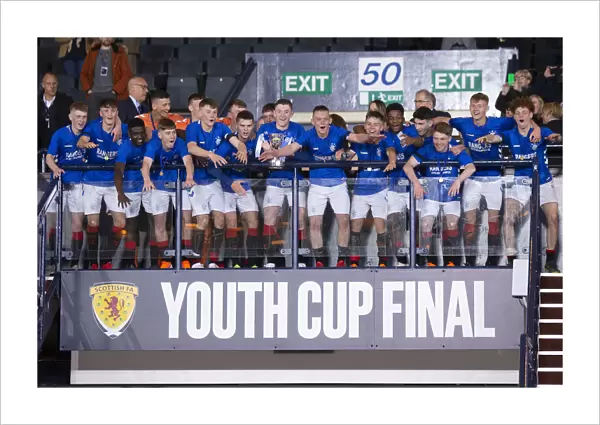 Rangers Daniel Finlayson Celebrates Glory: Scottish FA Youth Cup Victory over Celtic (2003)