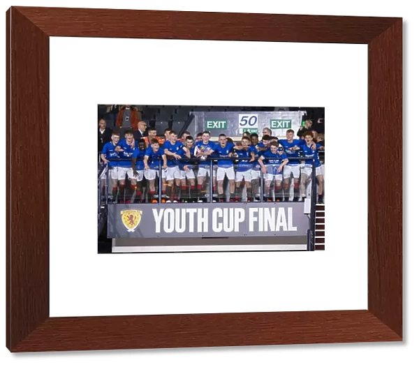 Rangers Daniel Finlayson Celebrates Glory: Scottish FA Youth Cup Victory over Celtic (2003)