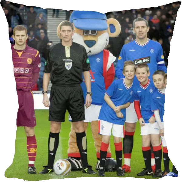 Rangers Thrilling 6-1 Victory Over Motherwell at Ibrox Stadium: Mascots in Action