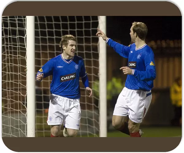 Rangers Steven Davis: Celebrating the Opening Goal Against St. Mirren in the Clydesdale Bank Premier League
