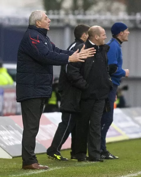Rangers Manager Walter Smith Strategizes at St Mirren Park during Scottish Cup Fifth Round Match (0-0)