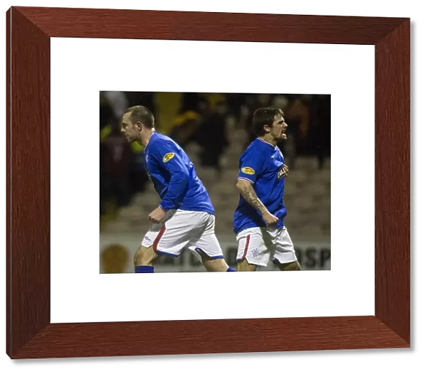 Rangers Unforgettable Moment: Kris Boyd and Nacho Novo Celebrate Dramatic Equalizer Against Motherwell in Scottish Premier League