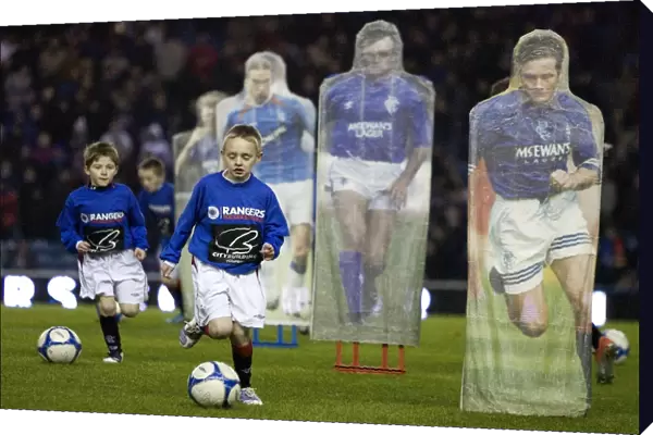 Rangers Football Club: Young Soccer Stars Radiate Pride at Ibrox Amidst 3-0 Lead over St. Johnstone