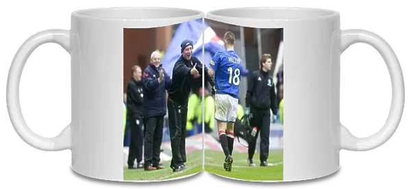 Rangers Glory: Kenny Miller's Triumphant Goal Celebration with Ally McCoist (3-0 vs Hibernian, Ibrox Stadium)