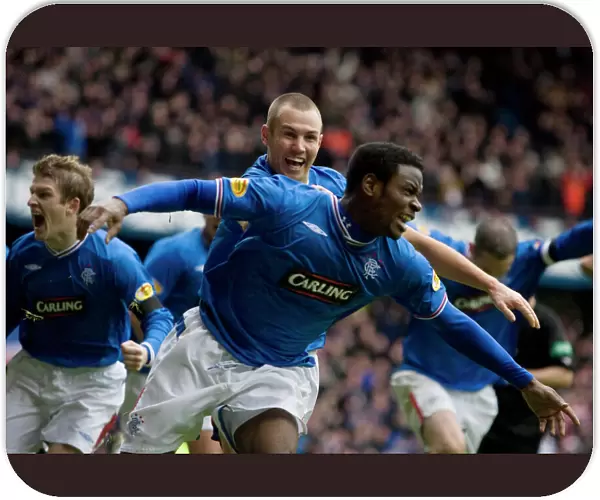 Euphoric Rangers Victory: Maurice Edu's Game-Winning Goal Against Celtic (1-0) with Kenny Miller