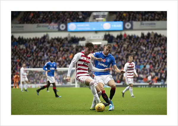 Rangers Barisic Fights for Ball in Dominant 5-0 Premiership Win over Hamilton