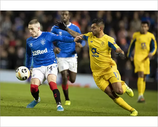 Rangers vs FC Porto: Rangers Ryan Kent Fends Off Jesus Corona in Europa League Clash at Ibrox Stadium (2-0)