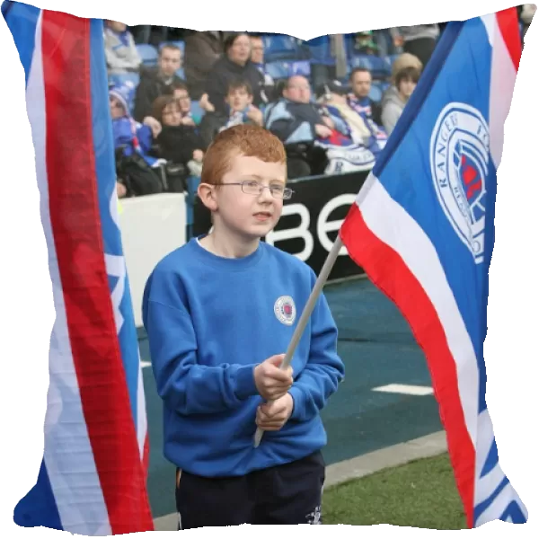 Rangers Football Club: Ibrox Stadium - 3-1 Victory over St Mirren: Flagbearers and Triumphant Moment