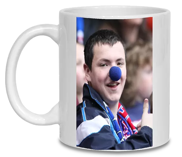 Young Rangers Fan's Excited Blue Nose Amidst Club's Triumphant 3-1 Win over St Mirren (Clydesdale Bank Scottish Premier League)