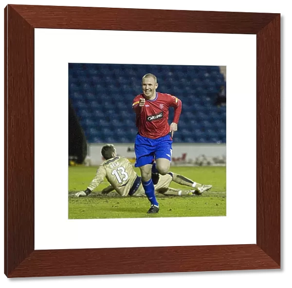 Rangers Kenny Miller Ecstatically Celebrates His Second Goal Against Kilmarnock in the Scottish Premier League