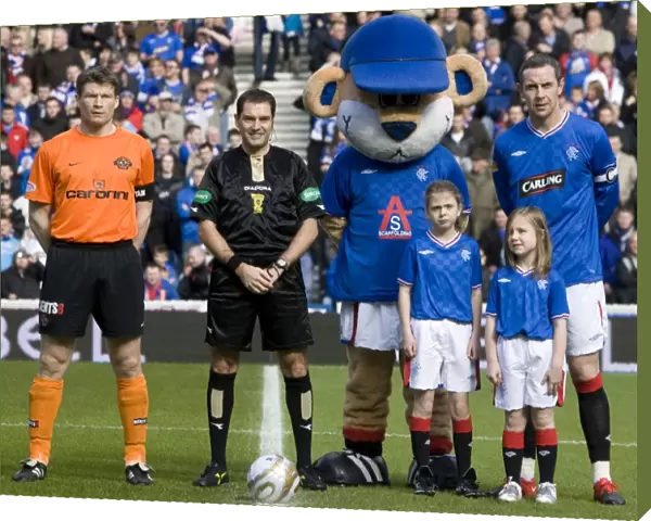 Thrilling 3-3 Draw: Rangers vs Dundee United in the Active Nation Cup Quarter-Finals at Ibrox - The Excited Rangers Mascot