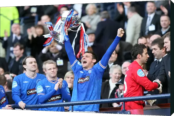 Rangers Football Club: Lee McCulloch Celebrates Co-operative Insurance Cup Victory
