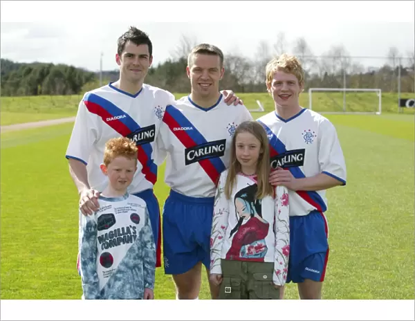 Chris Burke, Gavin Rae and Steven Thompson at Rangers kit launch