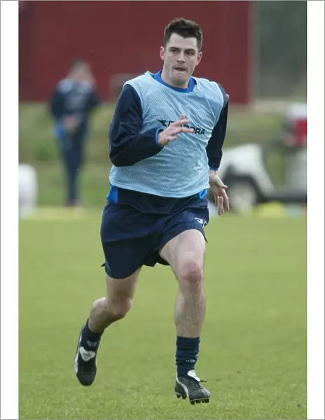 Steven Thompson Training at Murray Park, Rangers Football Club - February 2004