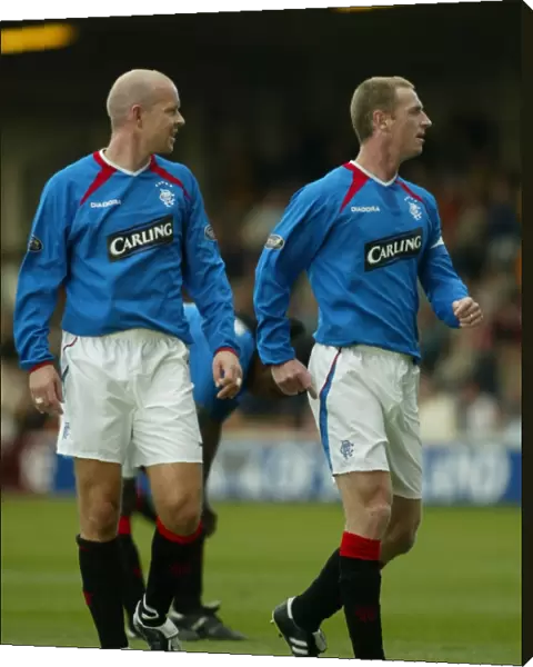 United in Defense: Henning Berg and Craig Moore of Rangers Football Club