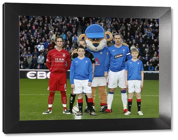 Triumphant Rangers Mascots: Celebrating Clydesdale Bank Premier League Victory over Aberdeen (3-1)