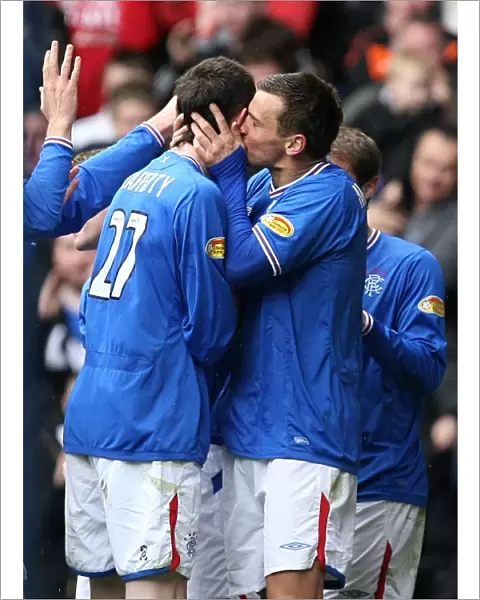 Rangers: Lafferty and McCulloch Celebrate First Goal Against Hearts (2-0)