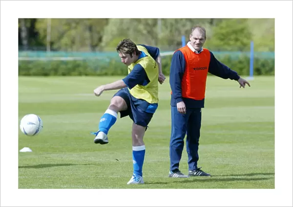 Rangers Football Club: Training Session with Jan Wouters - April 2004
