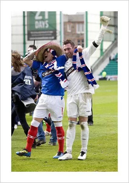 Rangers Football Club: Novo and McGregor Celebrate SPL Title Win at Hibernian's Easter Road (2009-2010)