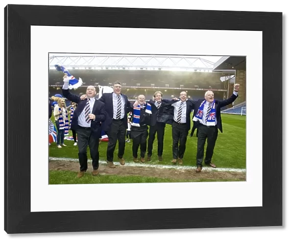 Rangers Football Club: Champions League Triumph at Ibrox (2009-2010) - Management and Players Celebrate SPL Title Victory