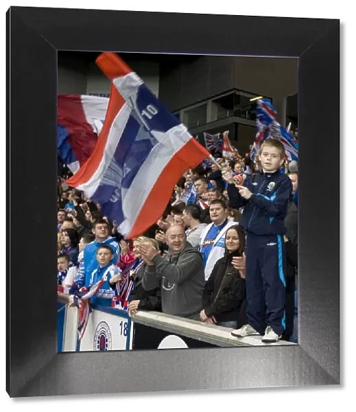 Euphoric Ibrox Reunion: Rangers Fans Celebrate SPL Championship Victory over Hibernian (2009-2010)