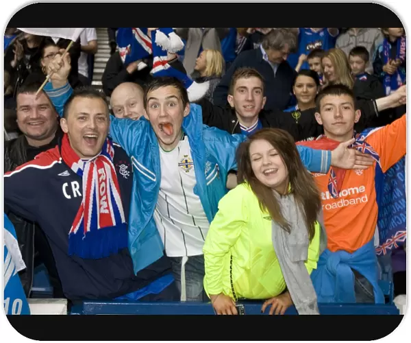 Euphoric Ibrox: Rangers Fans Celebrate SPL Championship Victory over Hibernian (2009-2010)