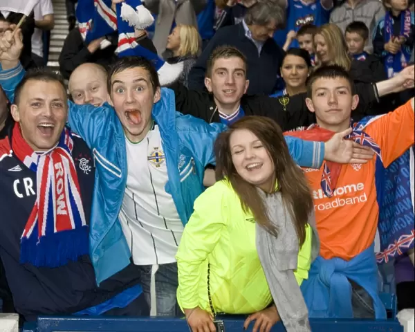 Euphoric Ibrox: Rangers Fans Celebrate SPL Championship Victory over Hibernian (2009-2010)