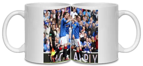 Rangers Football Club: Kyle Lafferty's Double Strike - Championship Moment at Ibrox Stadium (SPL)