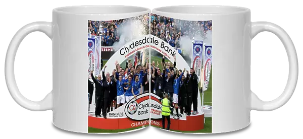 Rangers FC: SPL Champions 2023 - Triumphant Moment at Ibrox Stadium with the Championship Trophy