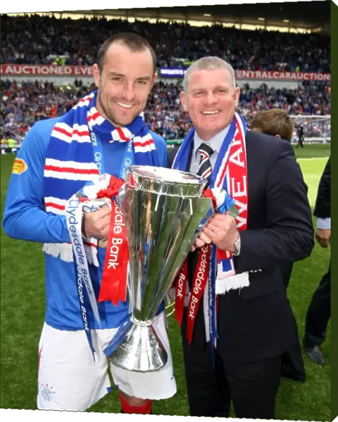 Rangers Football Club: SPL Champions - Kris Boyd and Ian Durrant Triumph with the Trophy at Ibrox Stadium