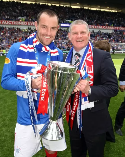 Rangers Football Club: SPL Champions - Kris Boyd and Ian Durrant Triumph with the Trophy at Ibrox Stadium