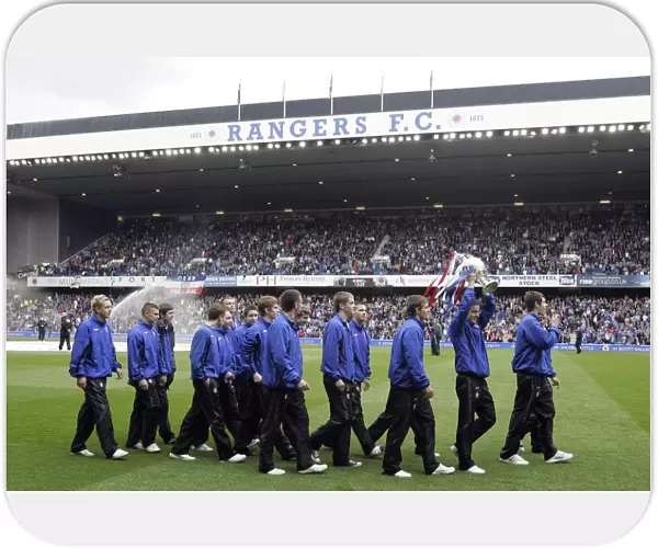 Rangers U17s: Celebrating Glasgow Cup Victory - Triumphant Parade at Ibrox Stadium (SPL Champions)