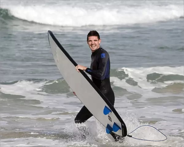 Rangers Kyle Lafferty Rides the Waves at Sydney Festival of Football 2010