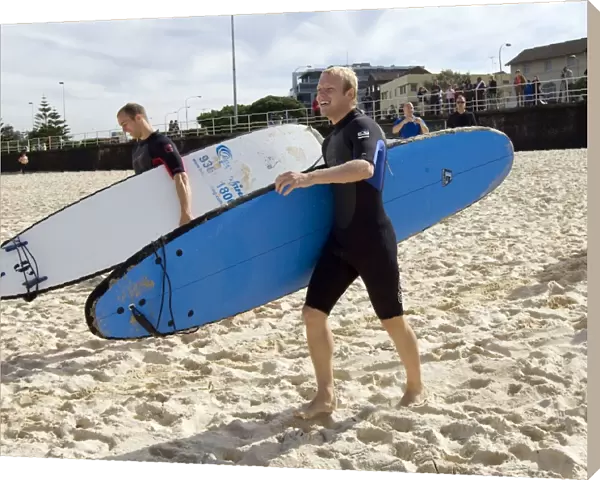 Rangers Whittaker and Naismith Surfing at Sydney Festival of Football 2010