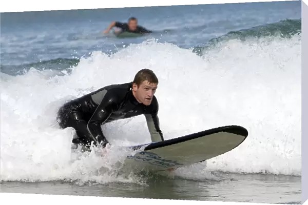 Rangers Steven Davis Rides the Waves: An Exclusive Look at the Football Star's Surfing Skills at Sydney Festival of Football 2010