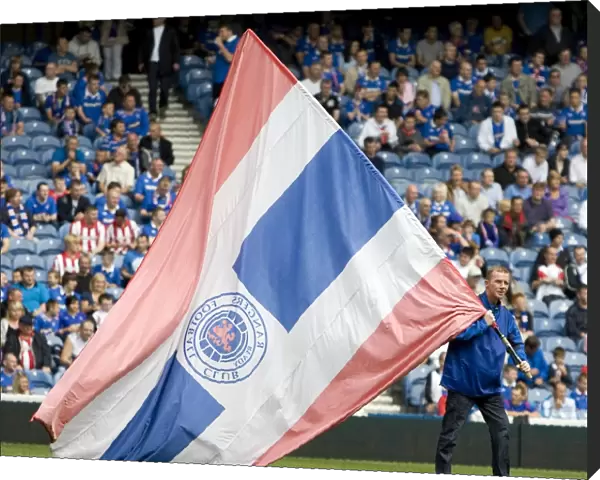 Rangers Flag Bearers Celebrate Glory: Rangers 2-1 Newcastle United at Ibrox