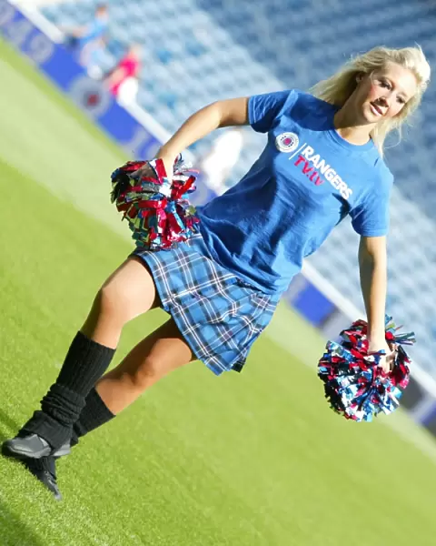 Rangers Football Club: Champions Walk 2010 - Inspiring Fans with Charity Foundation Cheerleaders Performance