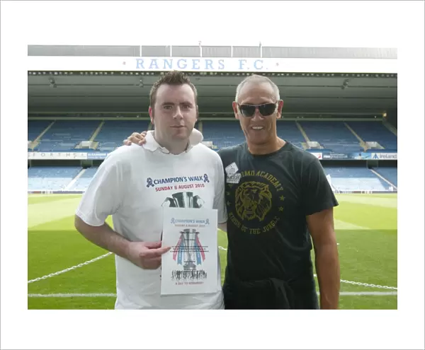 Rangers Football Club: Fans Receive Charity Certificates from Mark Hateley at Champions Walk 2010