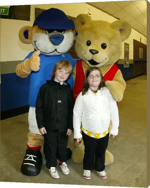 Rangers 2-1 Newcastle: Pre-Season Victory Celebrated by Rangers Broxi Bear and Hamleys Bear with Excited Kids at Ibrox